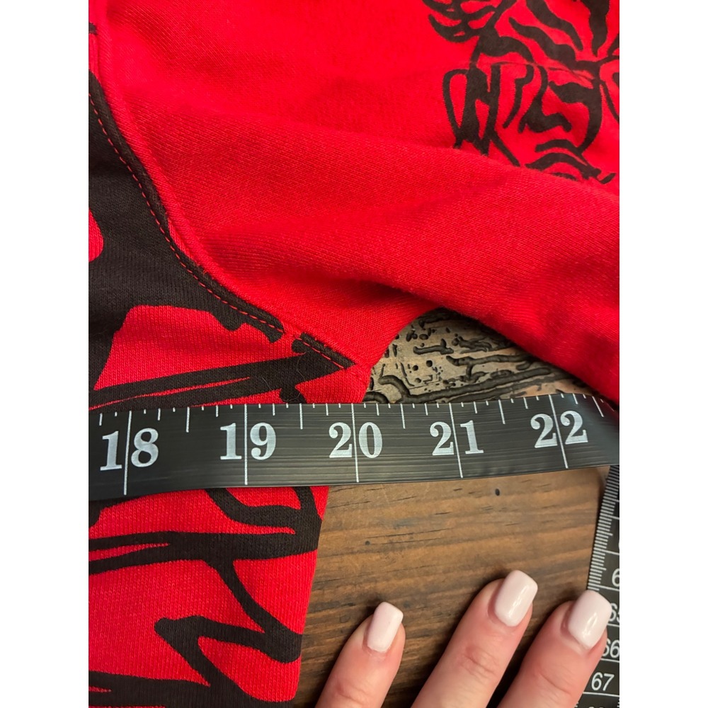 Ed Hardy Authentic NYC Eagle Skull Red Hoodie Vintage Streetwear Men's Small - Picture 3 of 5
